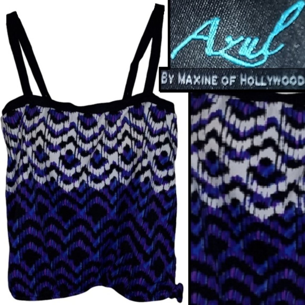 Tie hem swim top w/removable straps 🧾